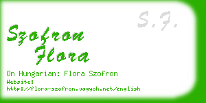 szofron flora business card